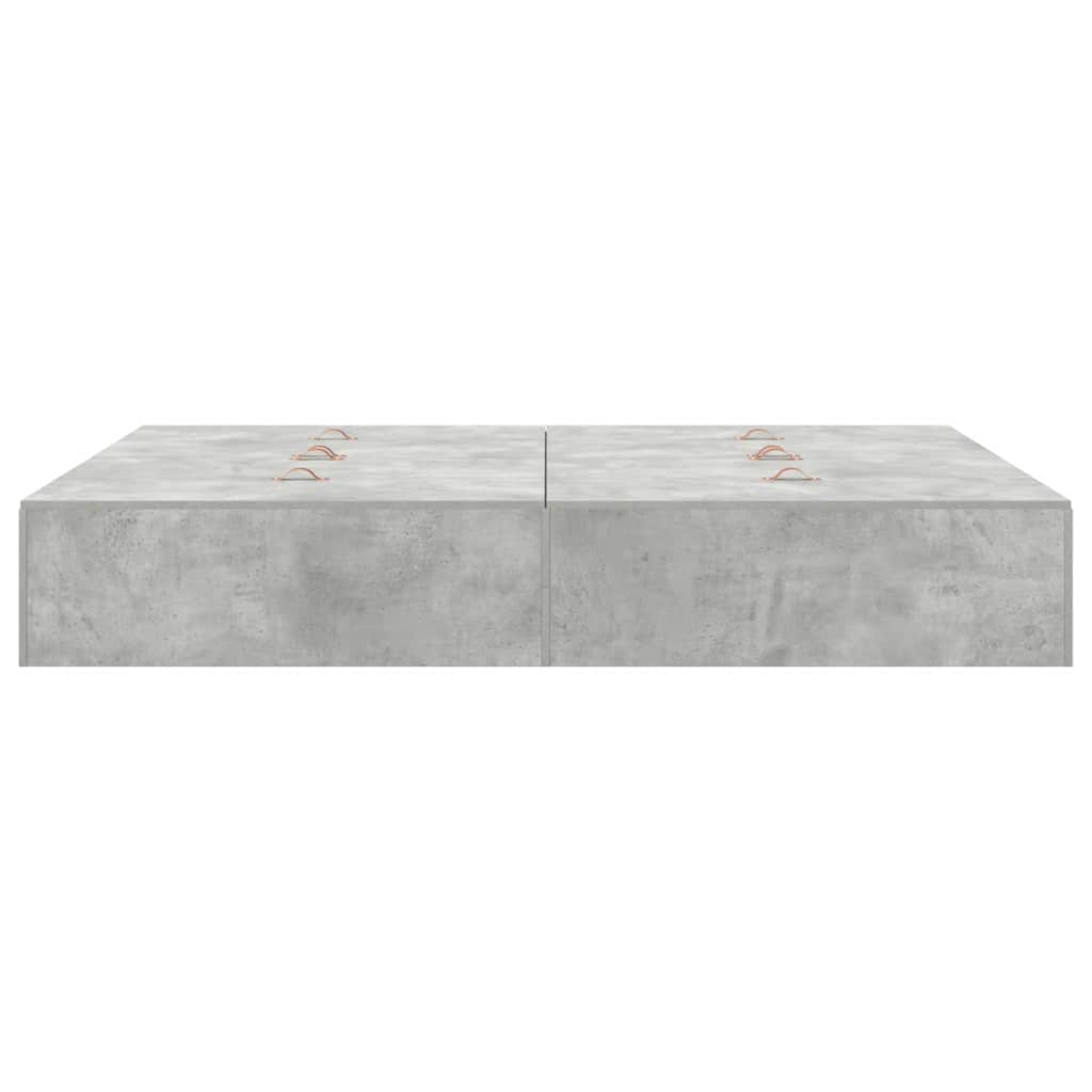 Krevet s ladicama Betonski sivi 140 x 190 cm Konstruirano drvo