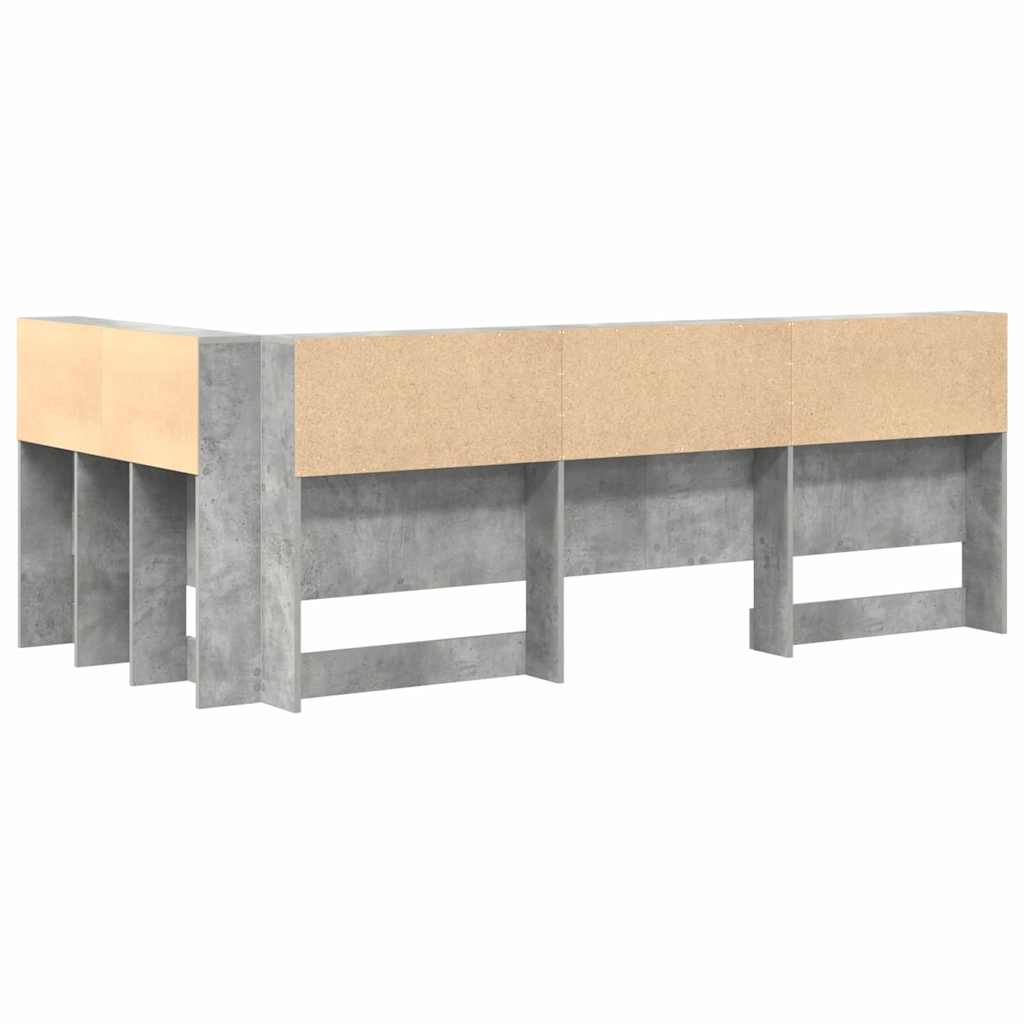 Skladišno uzglavlje Betonski sivi 80 cm Konstruirano drvo