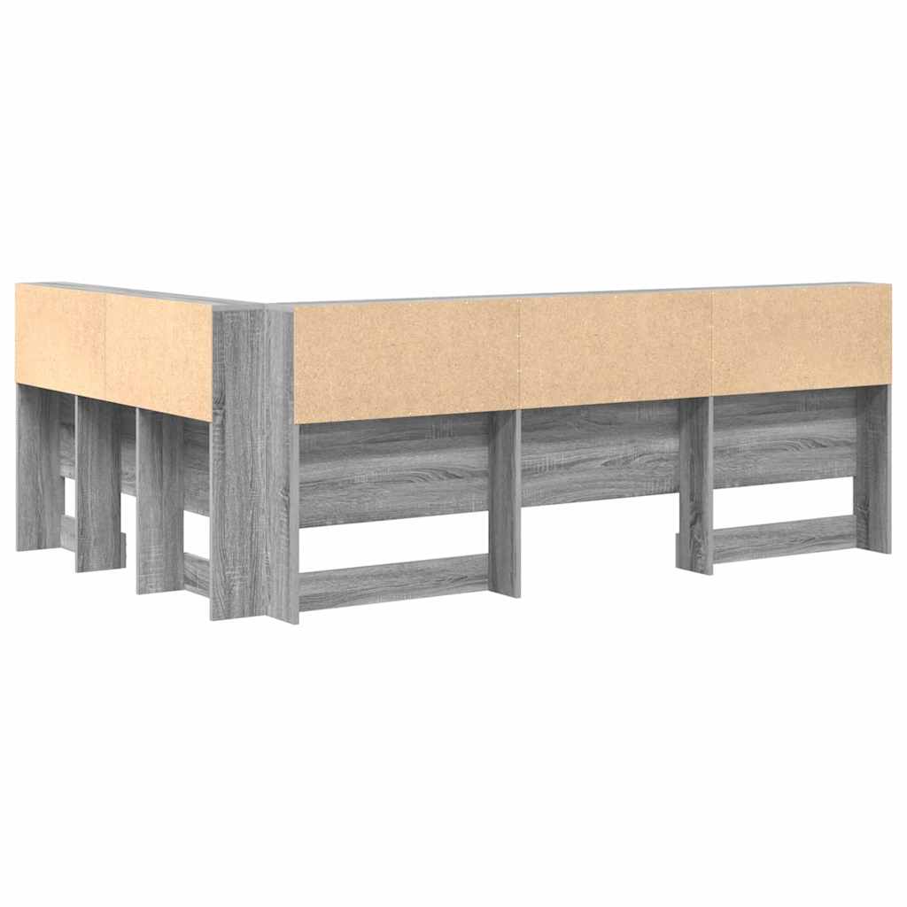Skladišno uzglavlje Siva Sonoma 207,5 x 137,5 x 76,5 cm