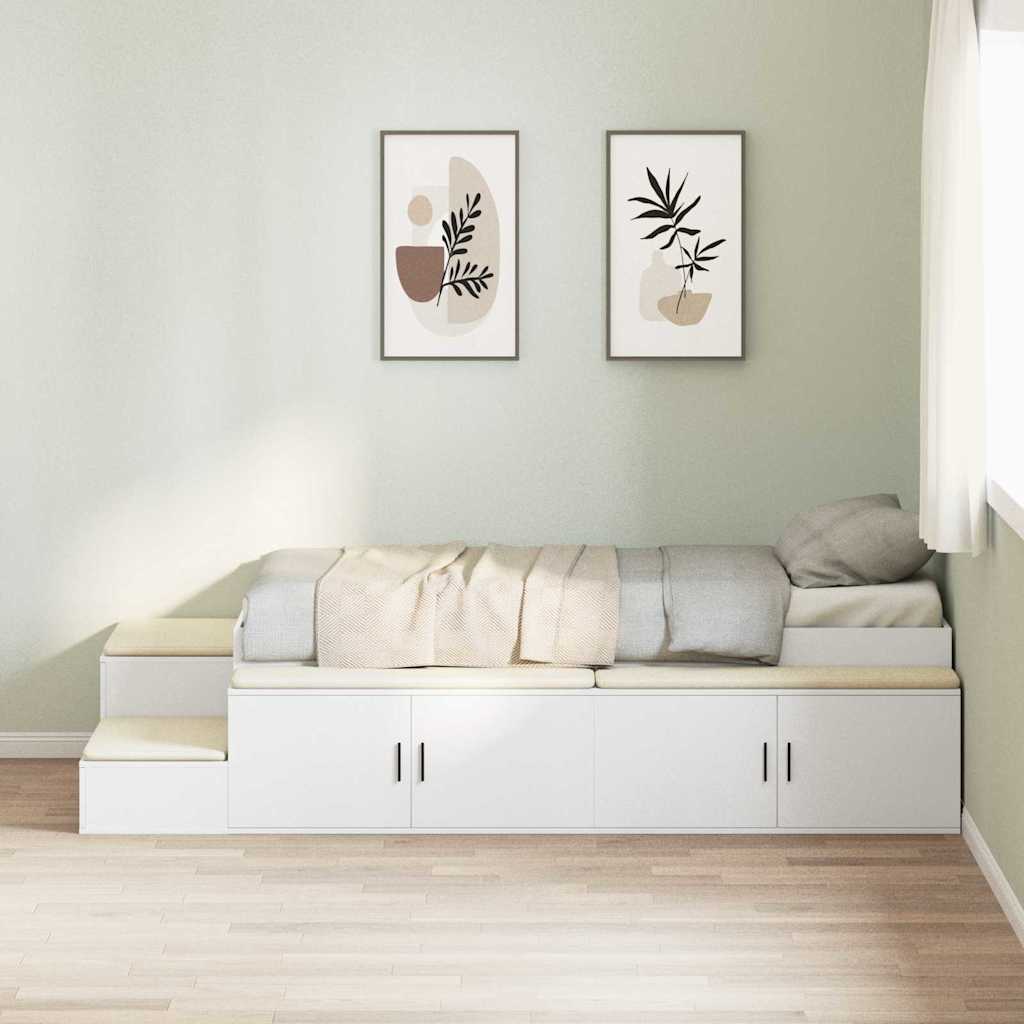 Krevet s ladicama s pohranom Bijelo 75 cm Konstruirano drvo