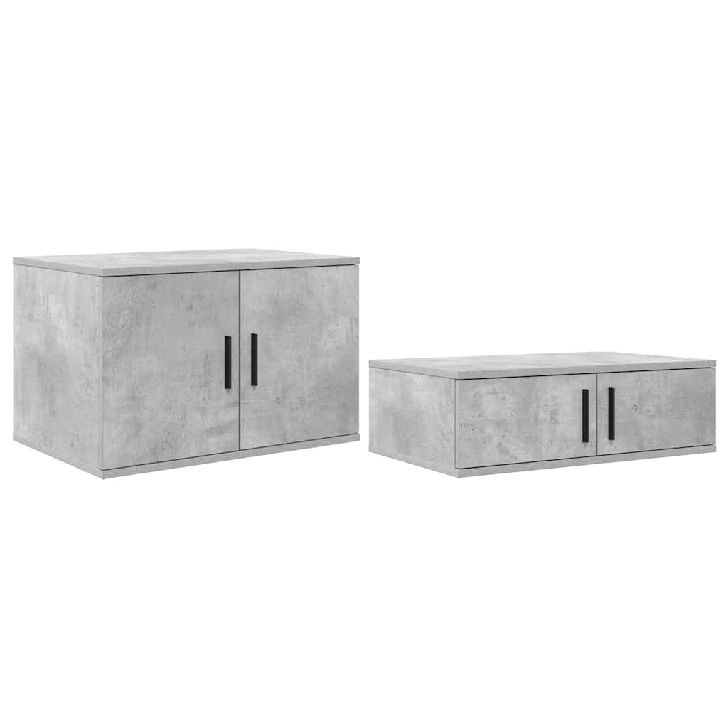 Krevet s ladicama Betonski sivi 75 cm Konstruirano drvo