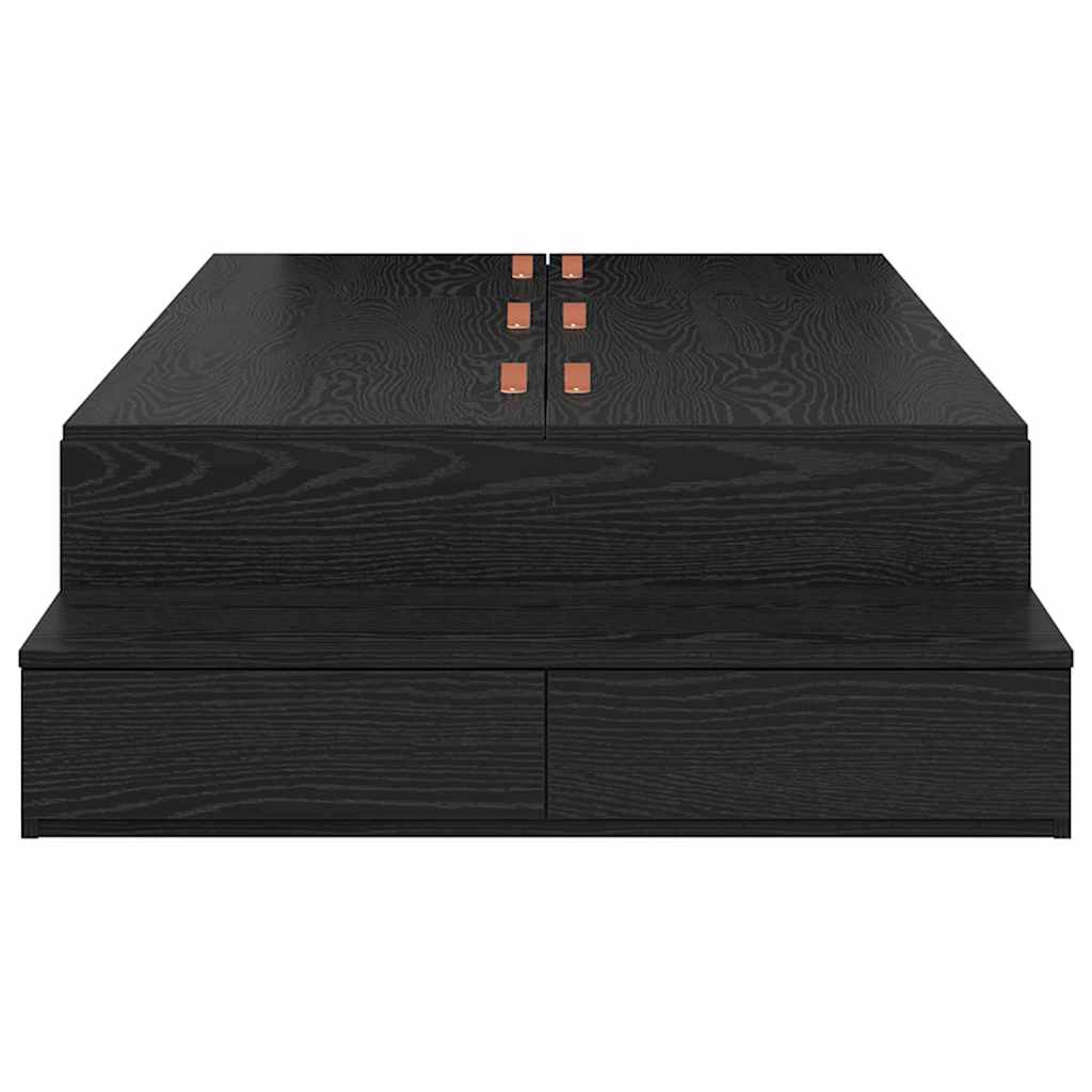 Krevet s ladicama s ladicama Crni hrast 80 cm Konstruirano drvo