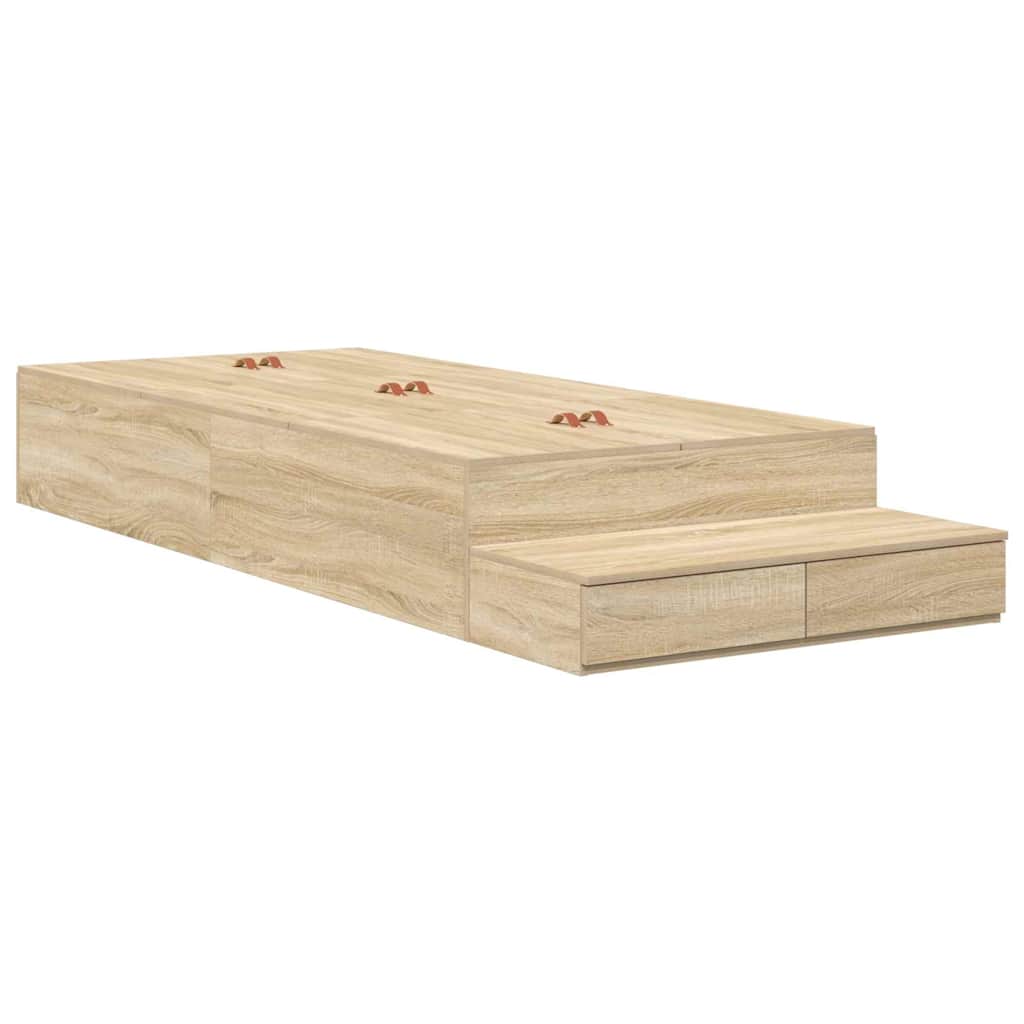 Krevet s ladicama Sonoma hrast 80 cm Konstruirano drvo