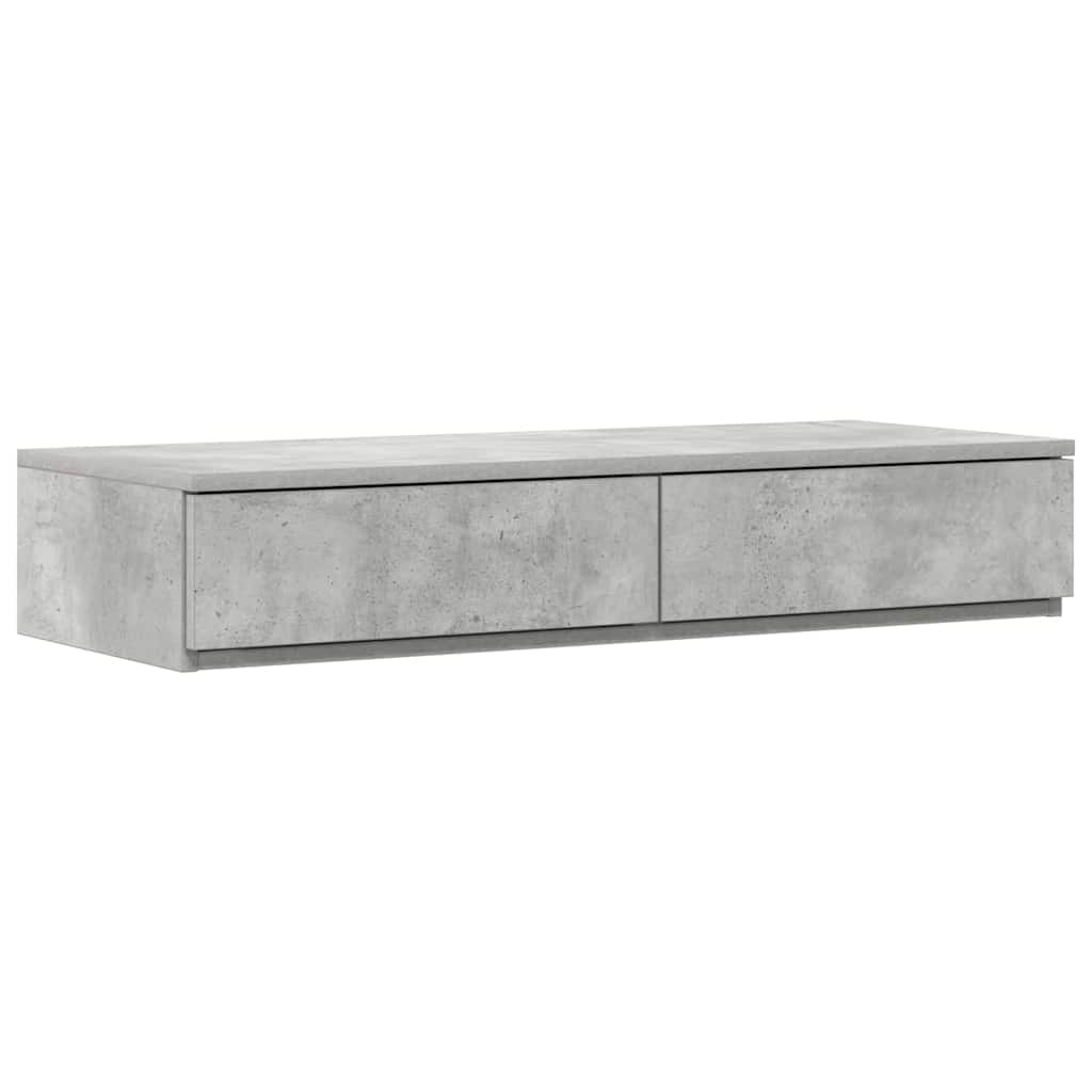 Krevet s ladicama Betonski sivi 80 cm Konstruirano drvo