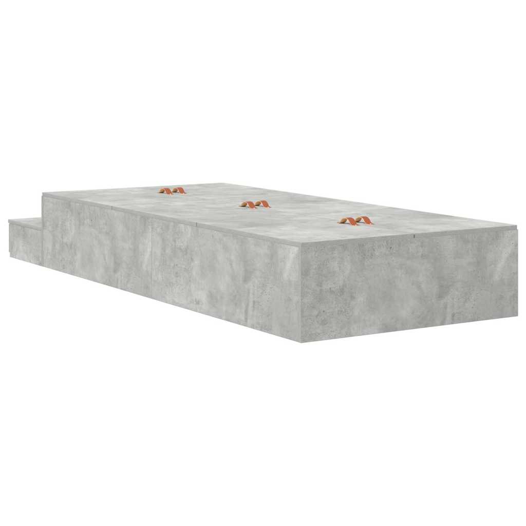 Krevet s ladicama Betonski sivi 80 cm Konstruirano drvo