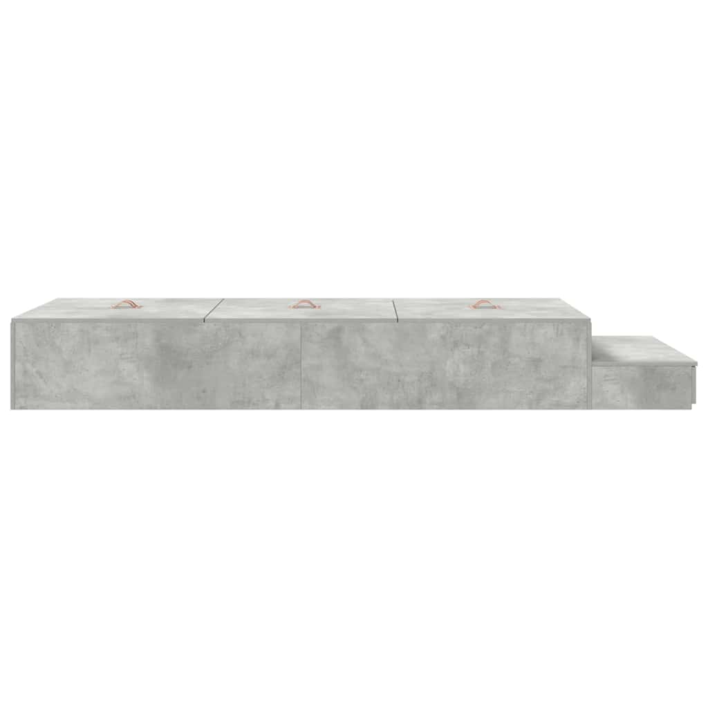 Krevet s ladicama Betonski sivi 80 cm Konstruirano drvo