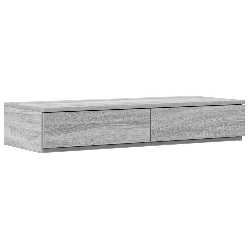 Krevet s ladicama Siva Sonoma 100 cm Konstruirano drvo