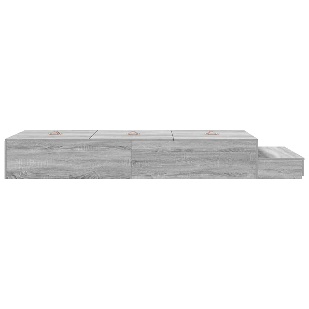 Krevet s ladicama Siva Sonoma 100 cm Konstruirano drvo