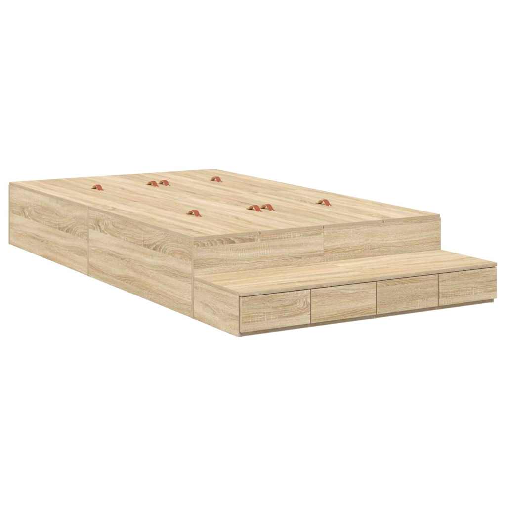Krevet s ladicama Sonoma hrast 120 cm Konstruirano drvo