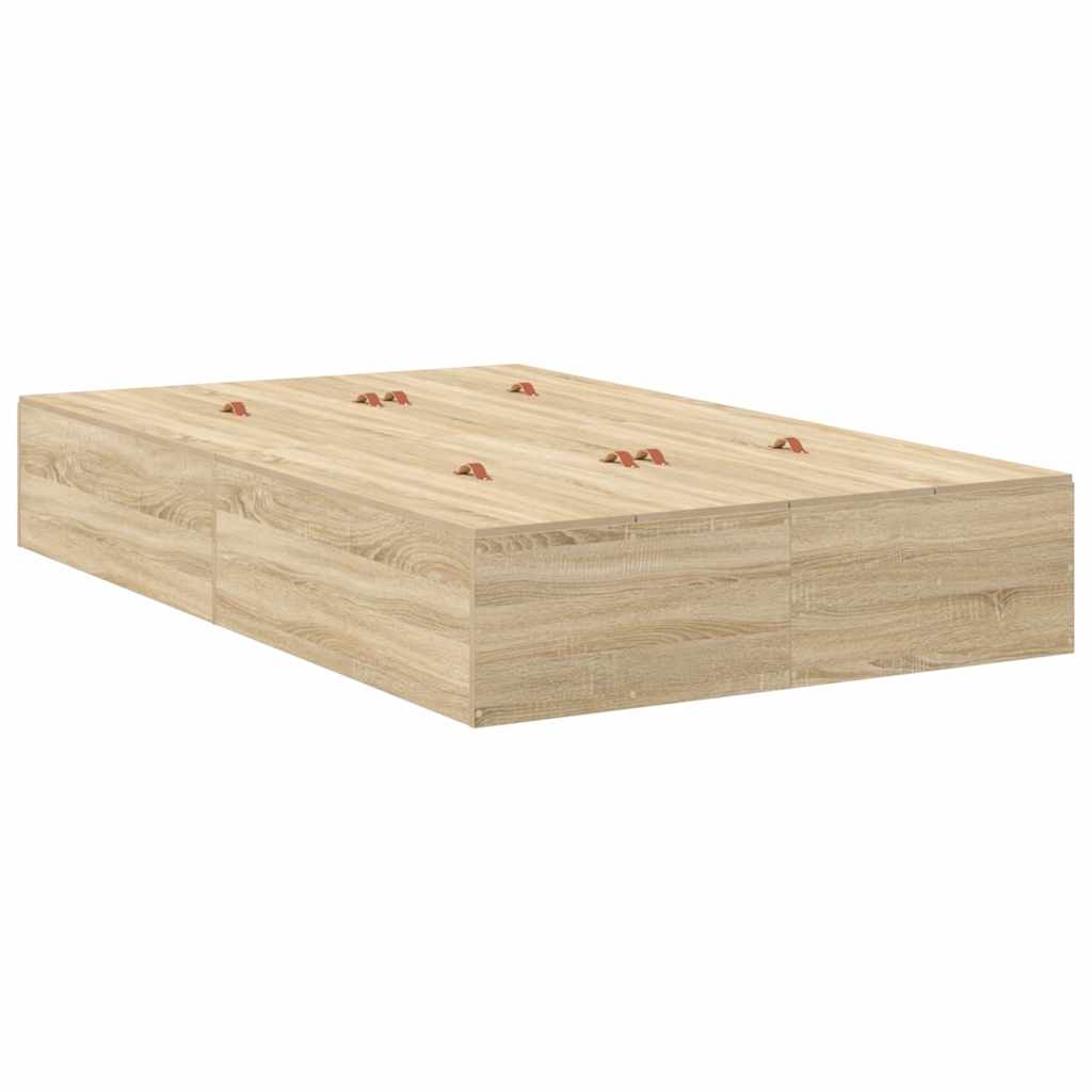 Krevet s ladicama Sonoma hrast 120 cm Konstruirano drvo