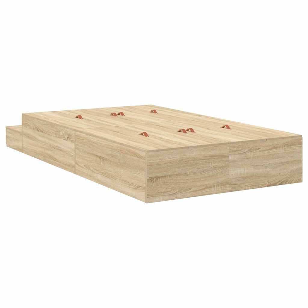 Krevet s ladicama Sonoma hrast 120 cm Konstruirano drvo
