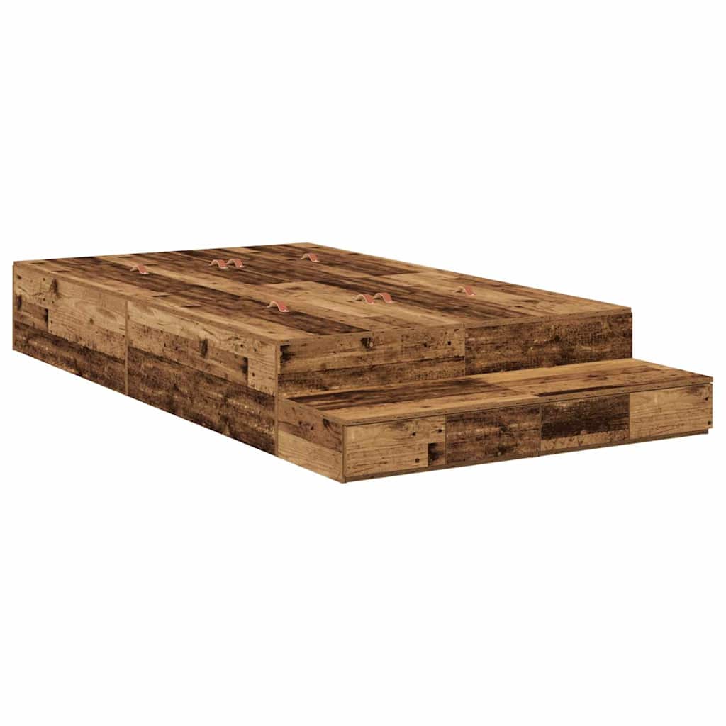 Krevet s ladicama Staro drvo 120 cm Konstruirano drvo
