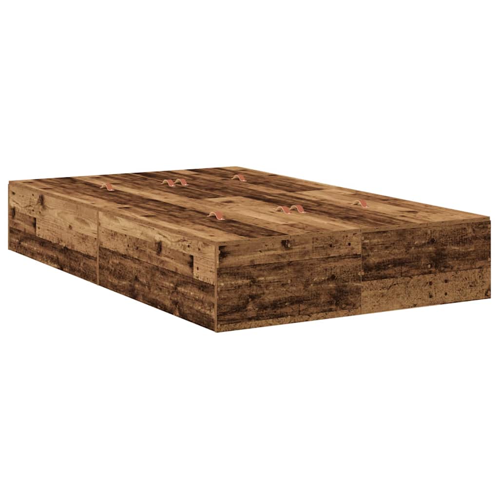 Krevet s ladicama Staro drvo 120 cm Konstruirano drvo