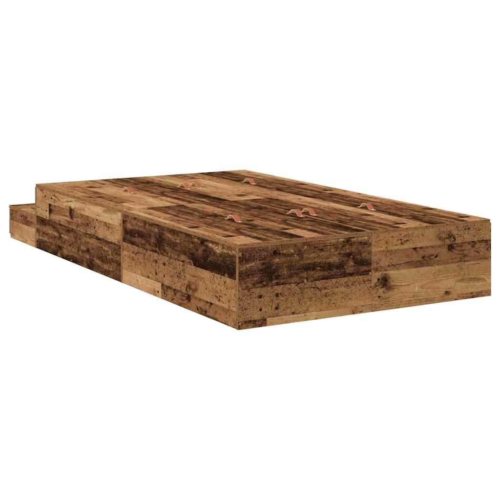 Krevet s ladicama Staro drvo 120 cm Konstruirano drvo