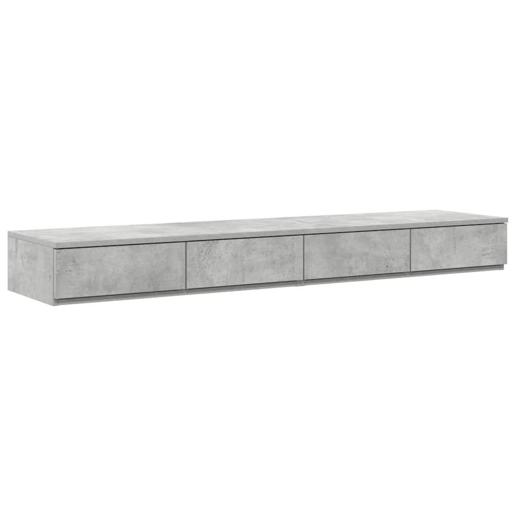 Krevet s ladicama Betonski sivi 140 cm Konstruirano drvo