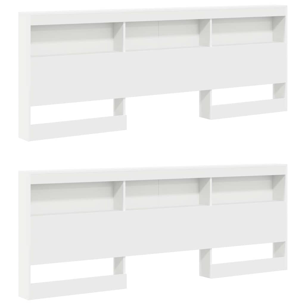 Krevet s policama Bijelo 180 x 200 cm Konstruirano drvo