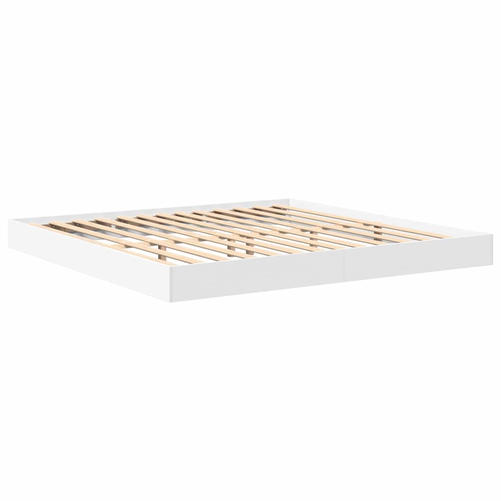 Krevet s policama Bijelo 180 x 200 cm Konstruirano drvo