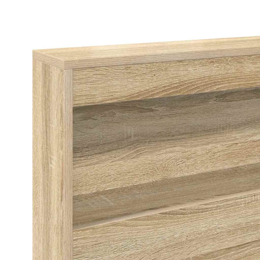 Krevet s policama sonoma hrast 180 x 200 cm Konstruirano drvo