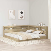 Krevet s policama sonoma hrast 180 x 200 cm Konstruirano drvo