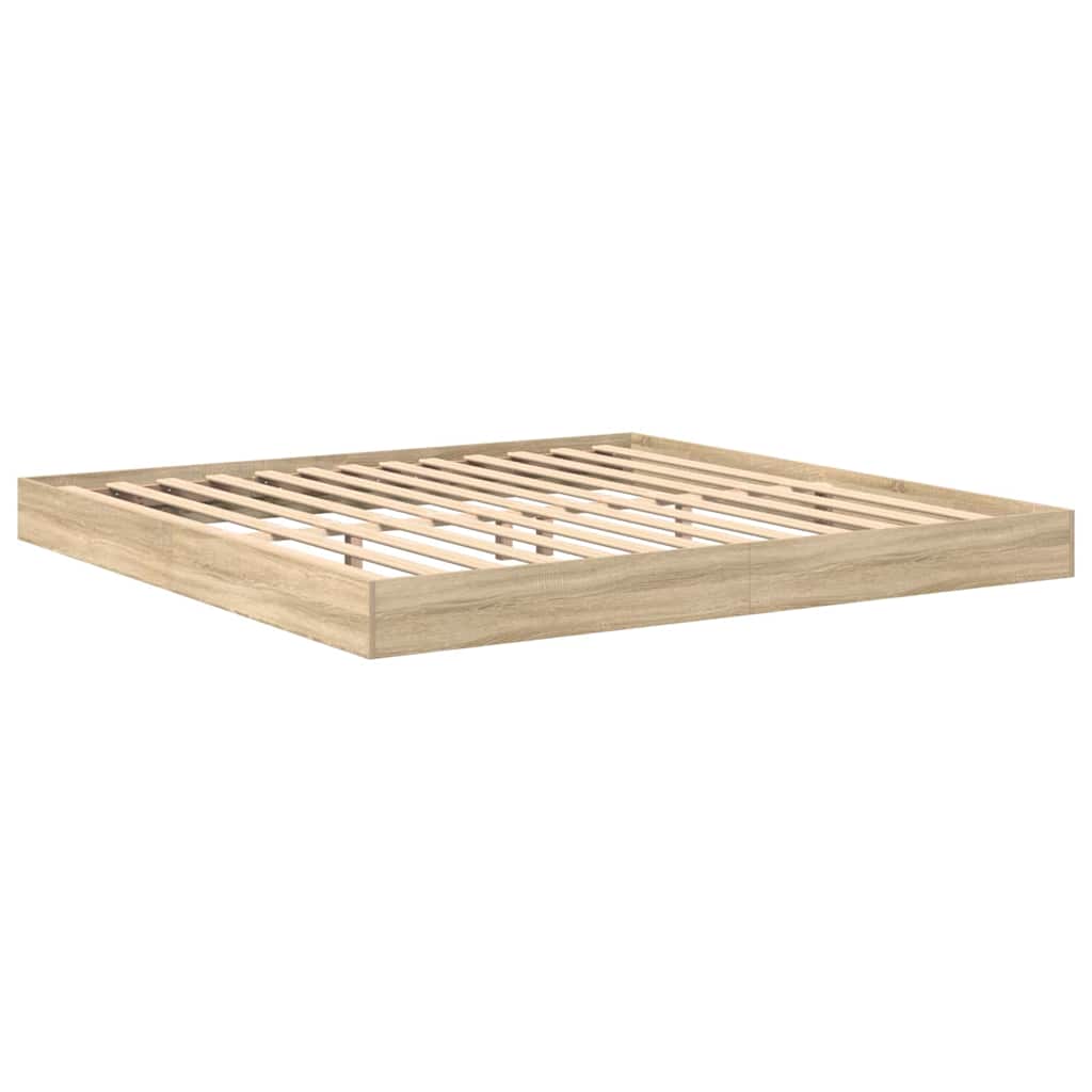 Krevet s policama sonoma hrast 180 x 200 cm Konstruirano drvo