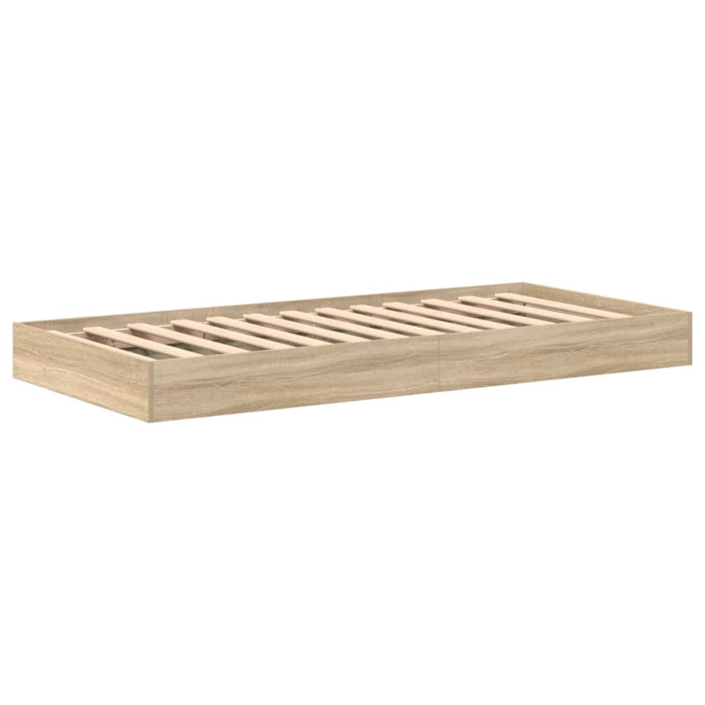 Krevet s policama Sonoma hrast 75 x 190 cm Konstruirano drvo