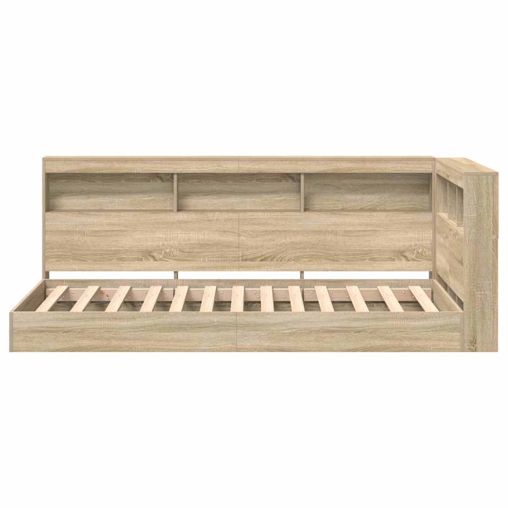 Krevet s policama Sonoma hrast 75 x 190 cm Konstruirano drvo