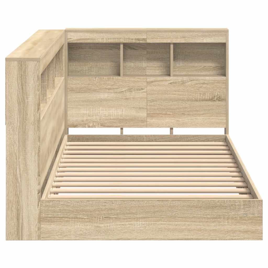 Krevet s policama Sonoma hrast 75 x 190 cm Konstruirano drvo