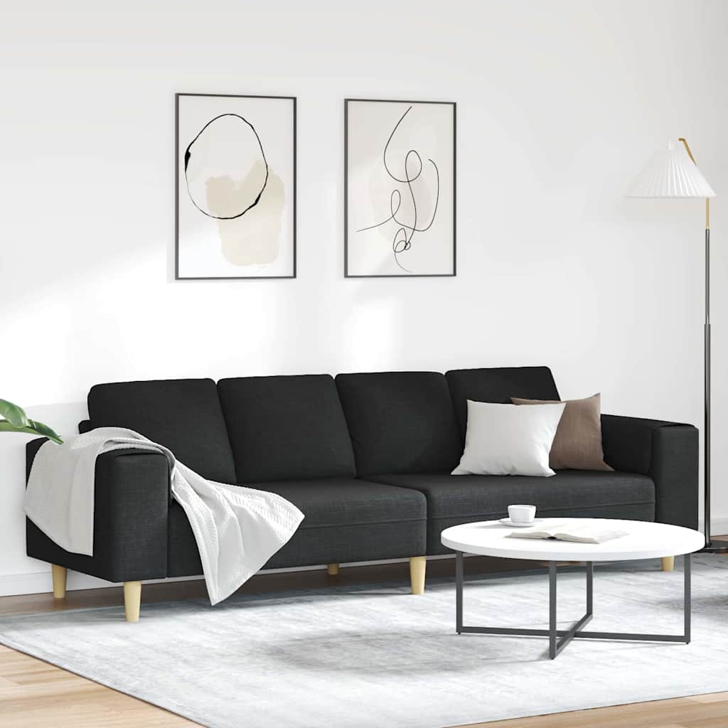 Kauč za dnevni boravak Crna 250 x 77 x 76 cm Poliester