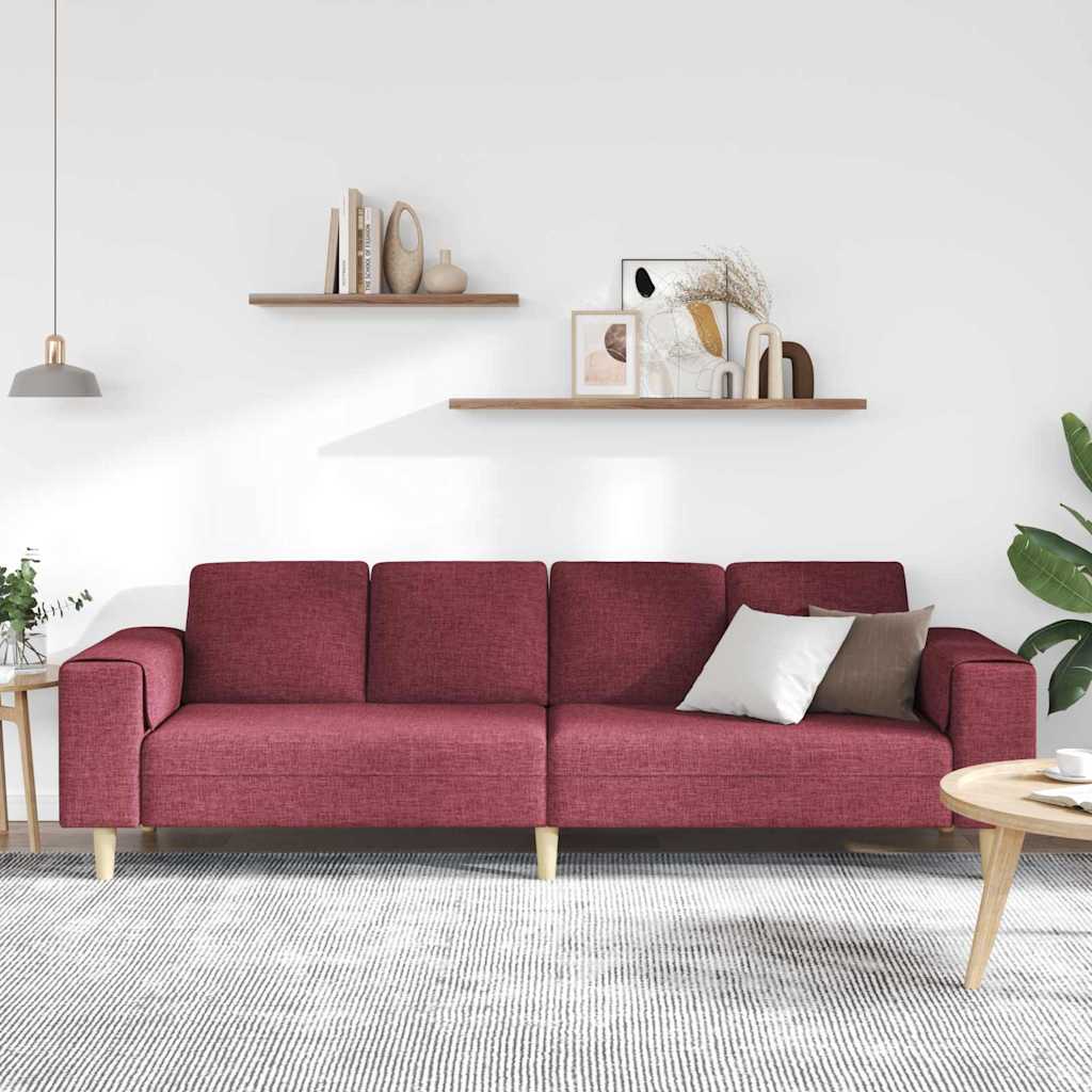 Kauč za dnevni boravak Vinska crvena 250 x 77 x 76 cm Poliester