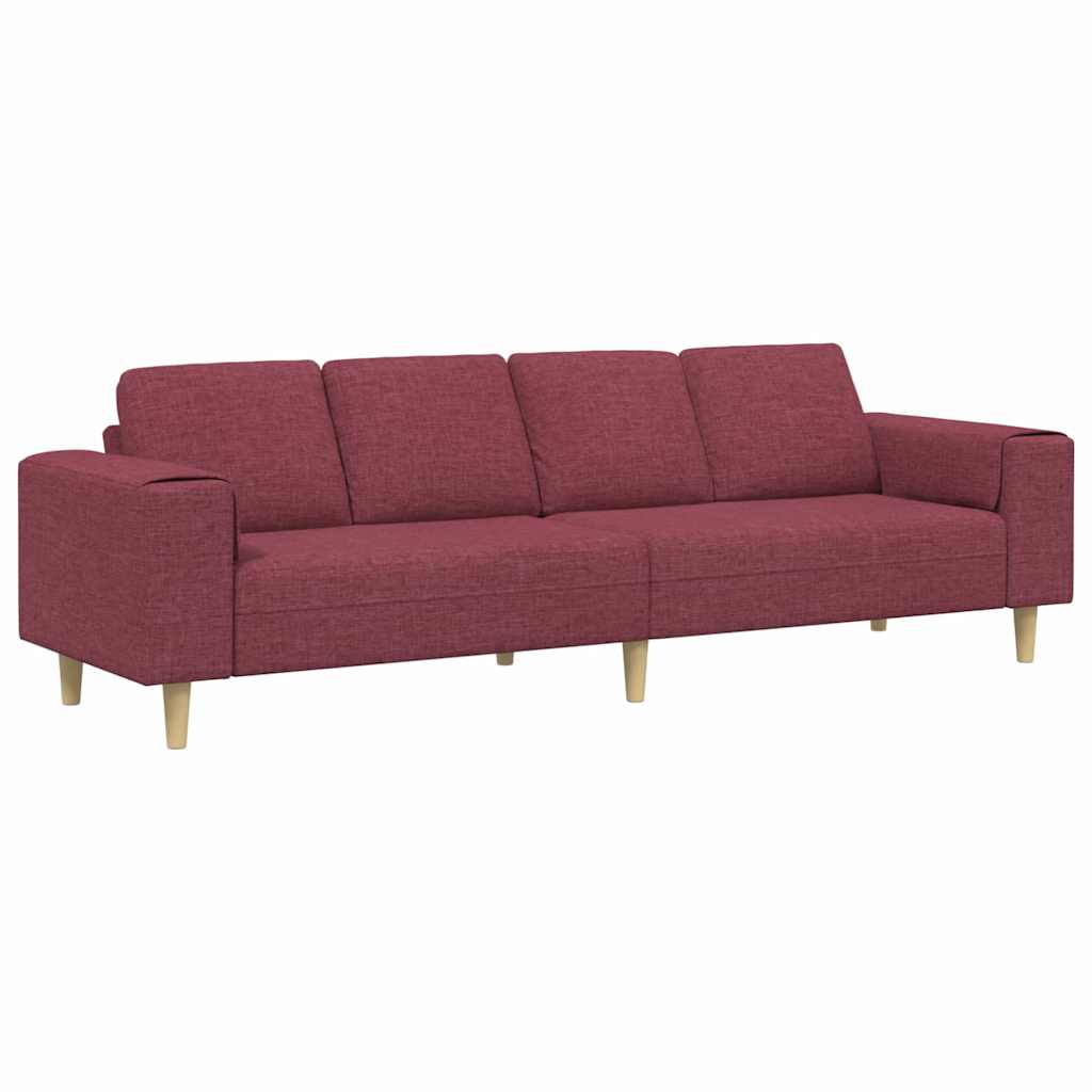 Kauč za dnevni boravak Vinska crvena 250 x 77 x 76 cm Poliester