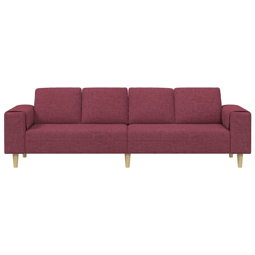 Kauč za dnevni boravak Vinska crvena 250 x 77 x 76 cm Poliester
