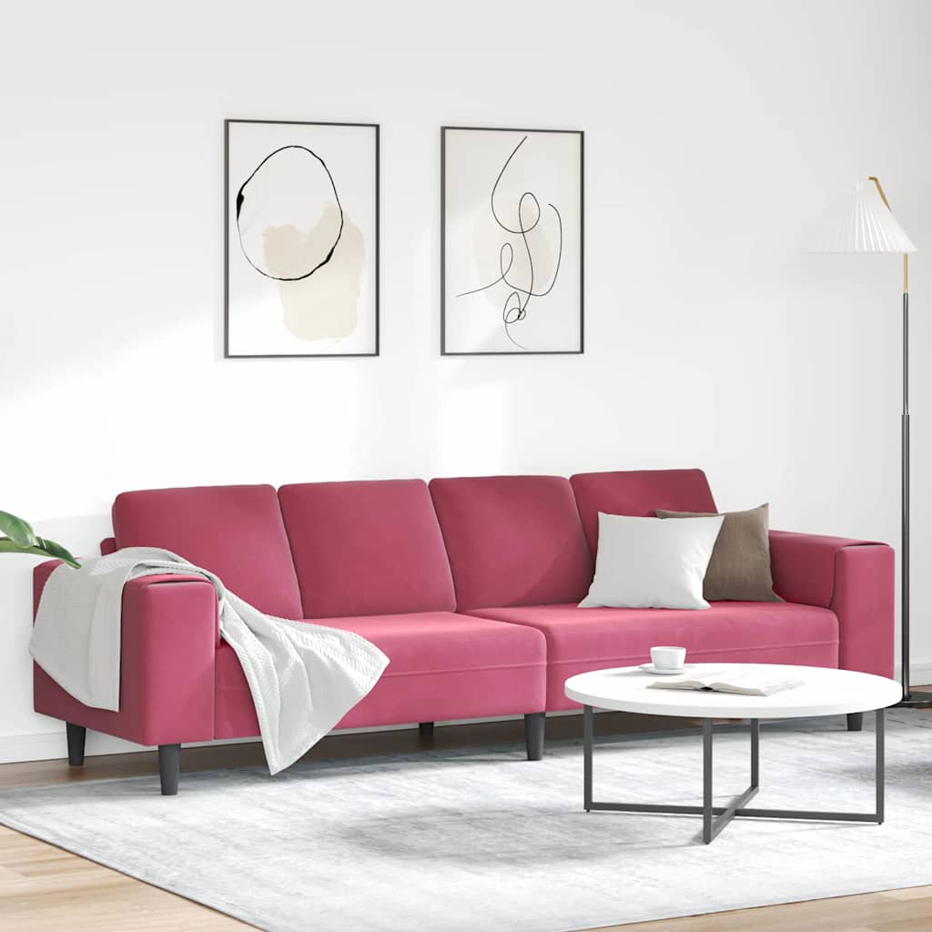 Kauč za dnevni boravak Vinska crvena 250 x 77 x 76 cm