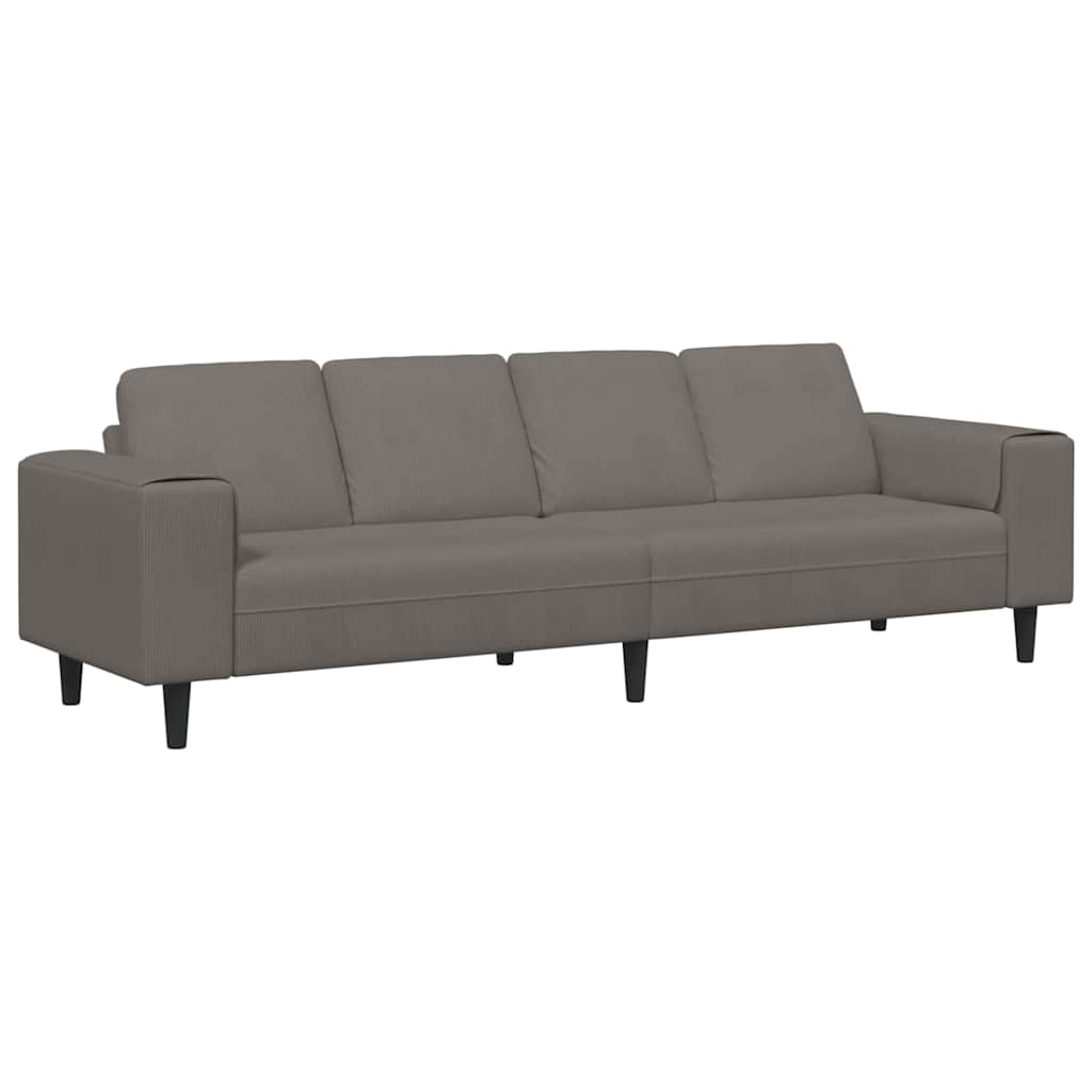 Sofa Svijetlo siva 250 x 77 x 76 cm Kordura tekstil