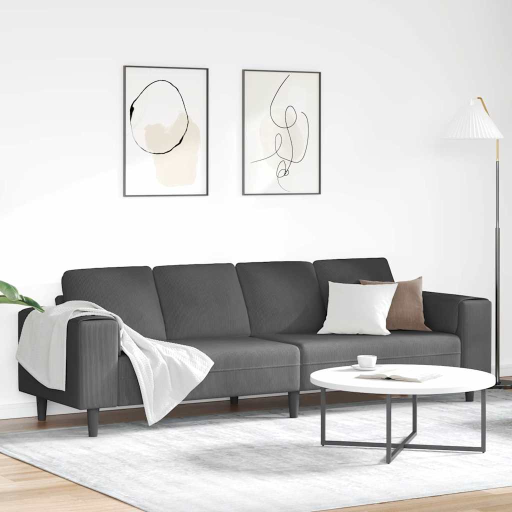 Sofa Tamno siva 250 x 77 x 76 cm Kordura tekstil