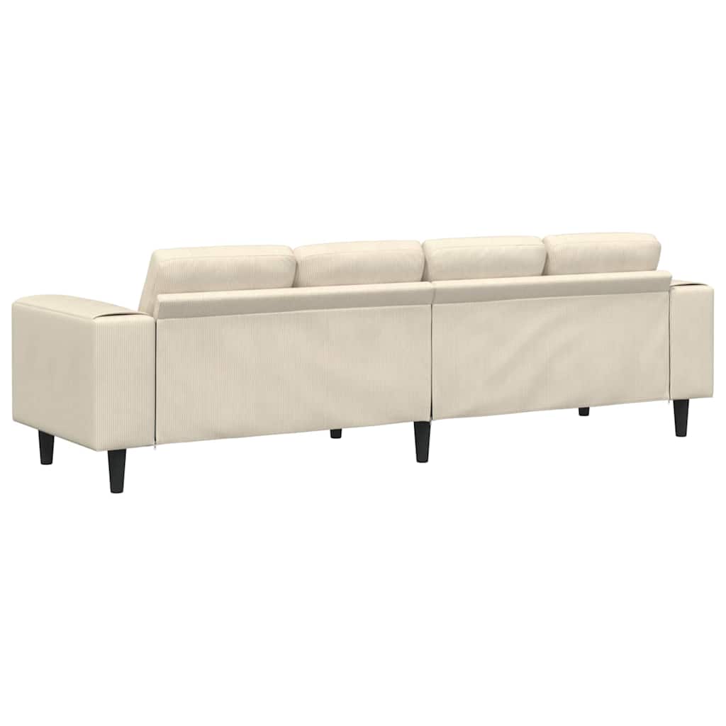 Sofa Krema 250 x 77 x 76 cm Kordura tekstil