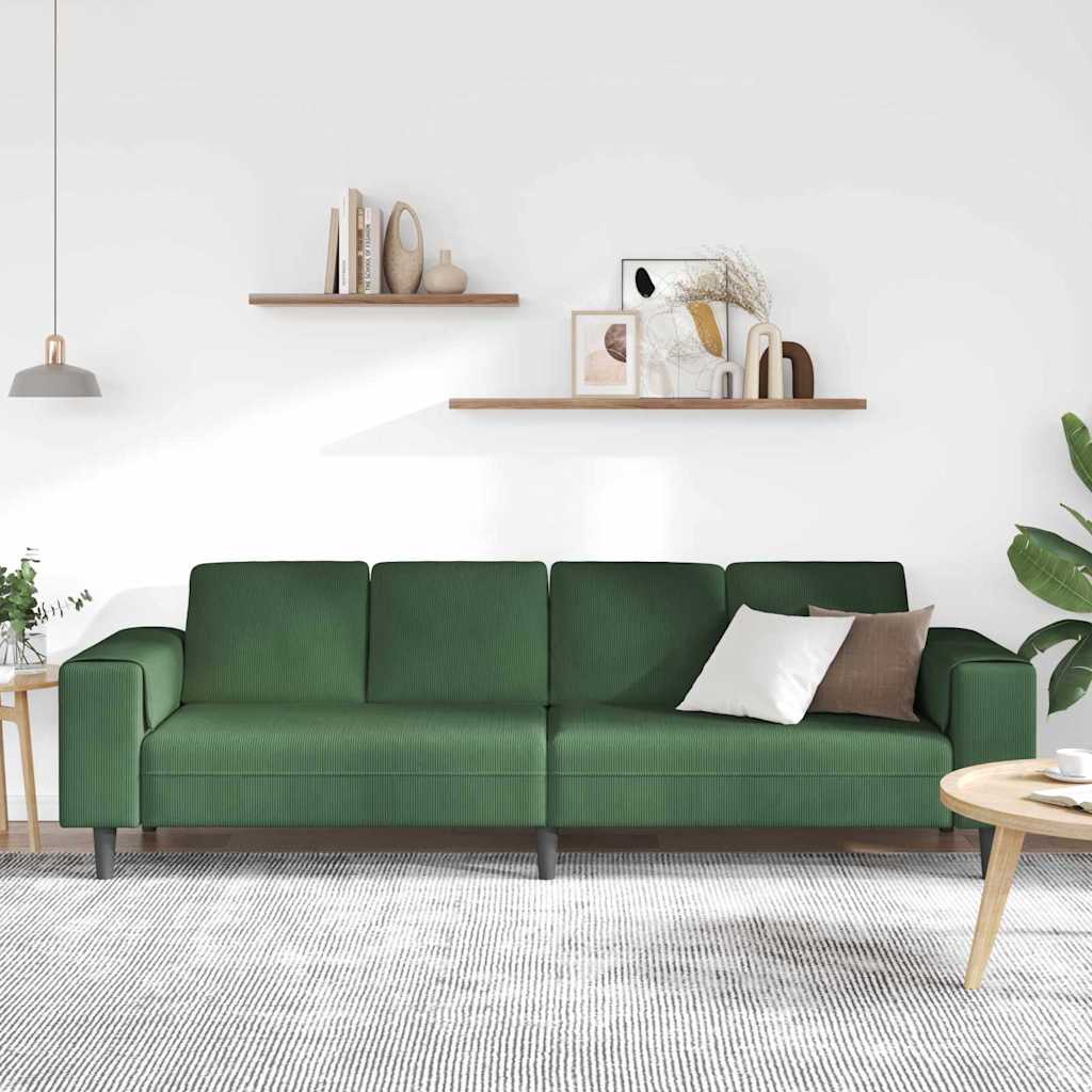 Sofa Tamnozelena 250 x 77 x 76 cm Kordura tekstil