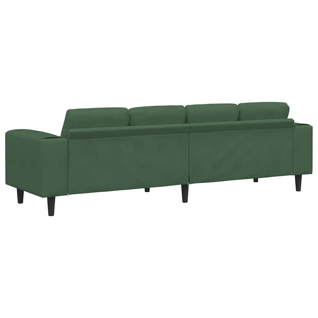 Sofa Tamnozelena 250 x 77 x 76 cm Kordura tekstil