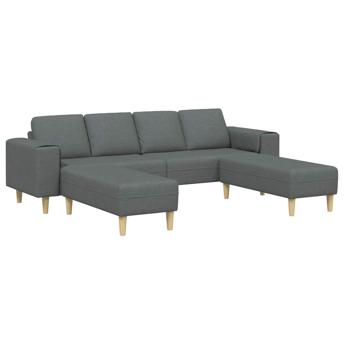 Kauč za dnevni boravak 3 pcs Tamno siva Poliester