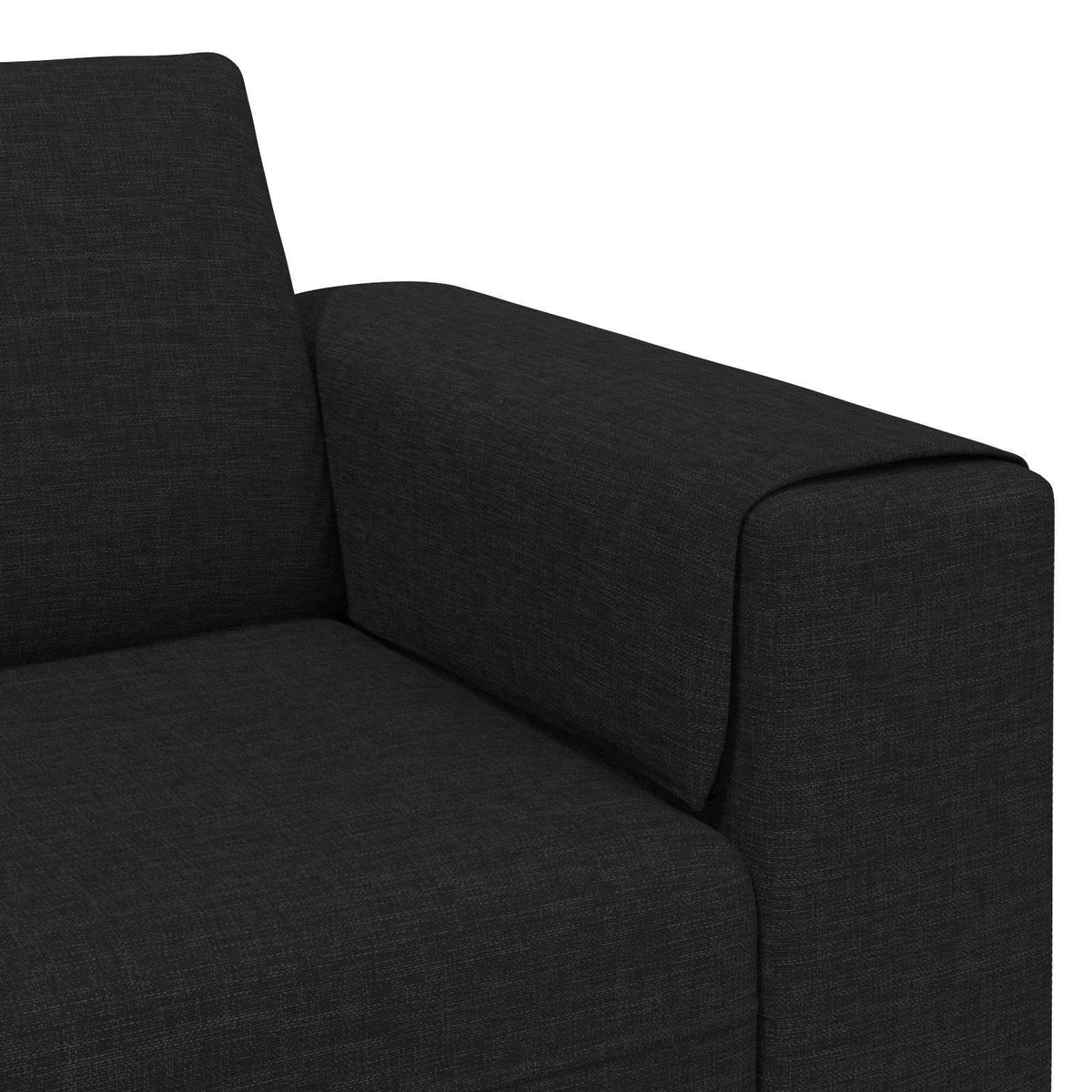Kauč za dnevni boravak 3 pcs Crna Poliester