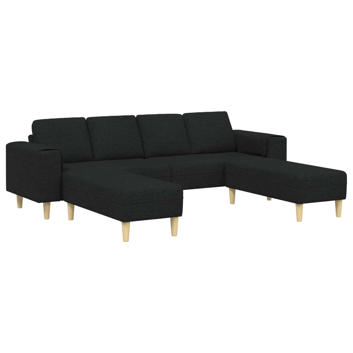 Kauč za dnevni boravak 3 pcs Crna Poliester