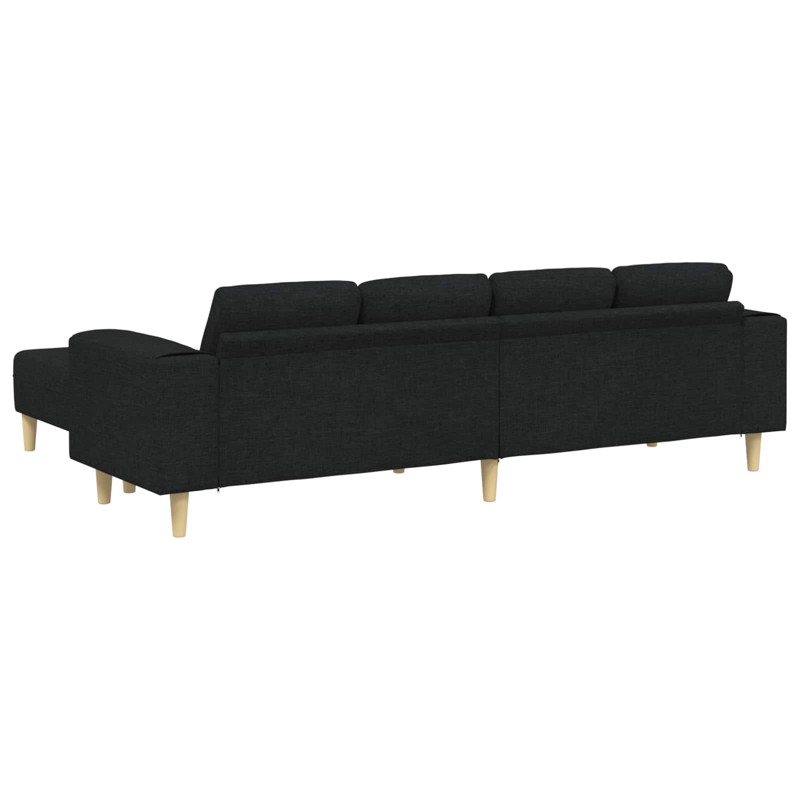 Kauč za dnevni boravak 3 pcs Crna Poliester