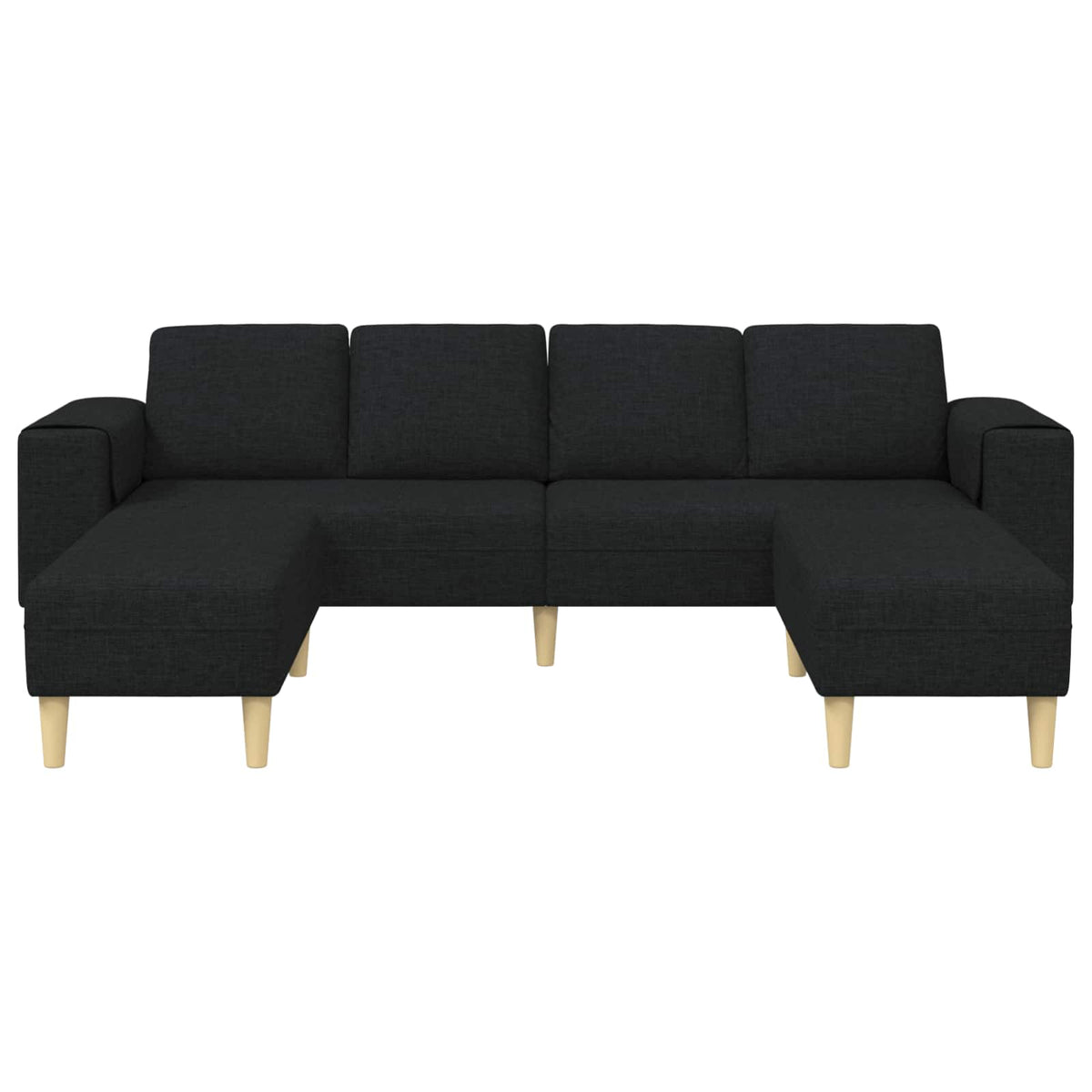 Kauč za dnevni boravak 3 pcs Crna Poliester