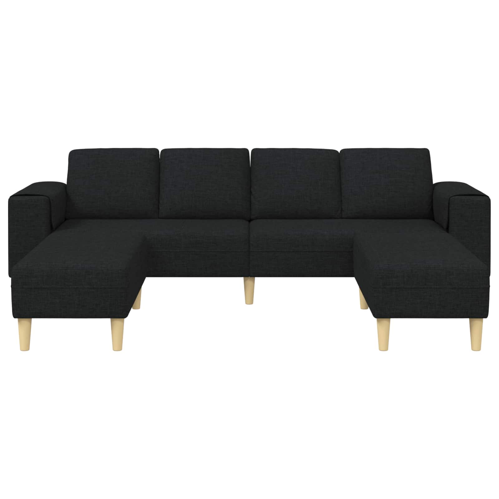 Kauč za dnevni boravak 3 pcs Crna Poliester