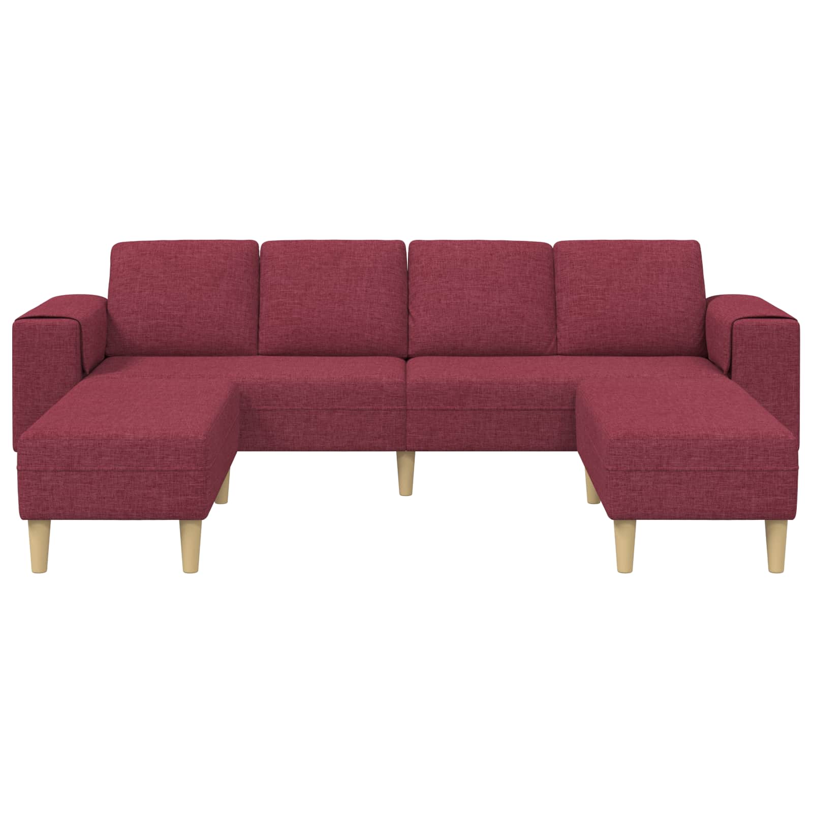 Kauč za dnevni boravak 3 pcs Vinska crvena 250 x 188 x 76 cm