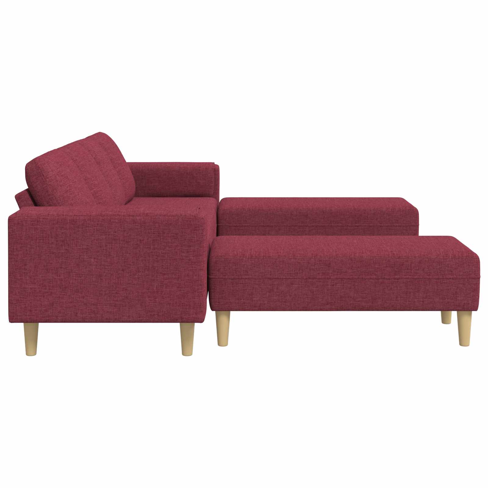 Kauč za dnevni boravak 3 pcs Vinska crvena 250 x 188 x 76 cm