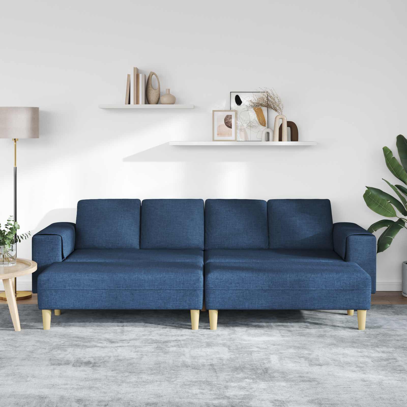 Kauč za dnevni boravak 3 pcs Plava Poliester