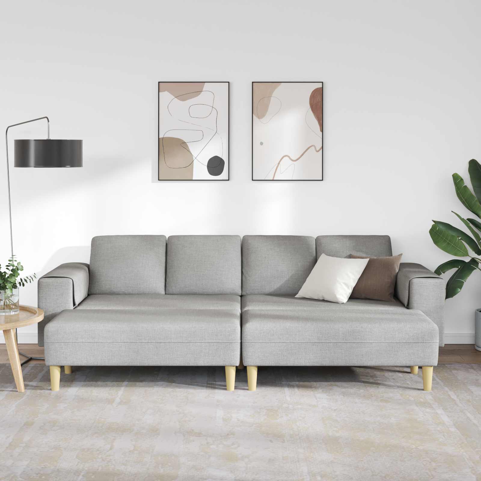 Kauč za dnevni boravak 3 pcs Oblačnosiva 250 x 188 x 76 cm