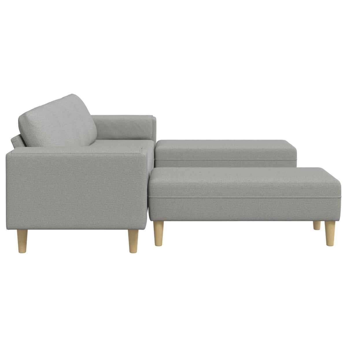 Kauč za dnevni boravak 3 pcs Oblačnosiva 250 x 188 x 76 cm