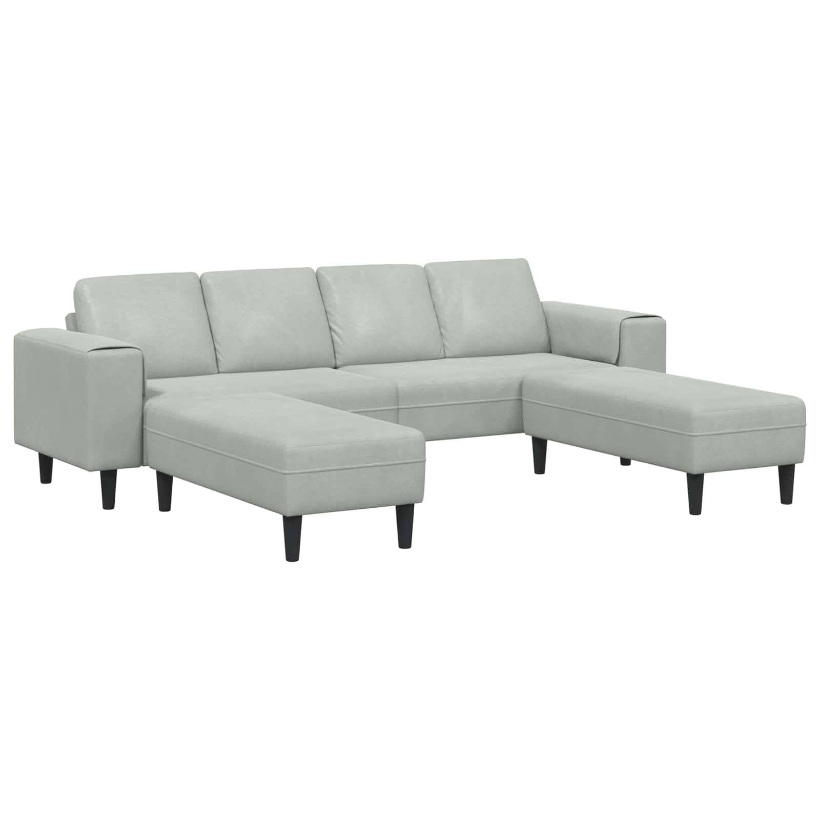 Kauč za dnevni boravak 3 pcs Svijetlo siva 250 x 188 x 76 cm