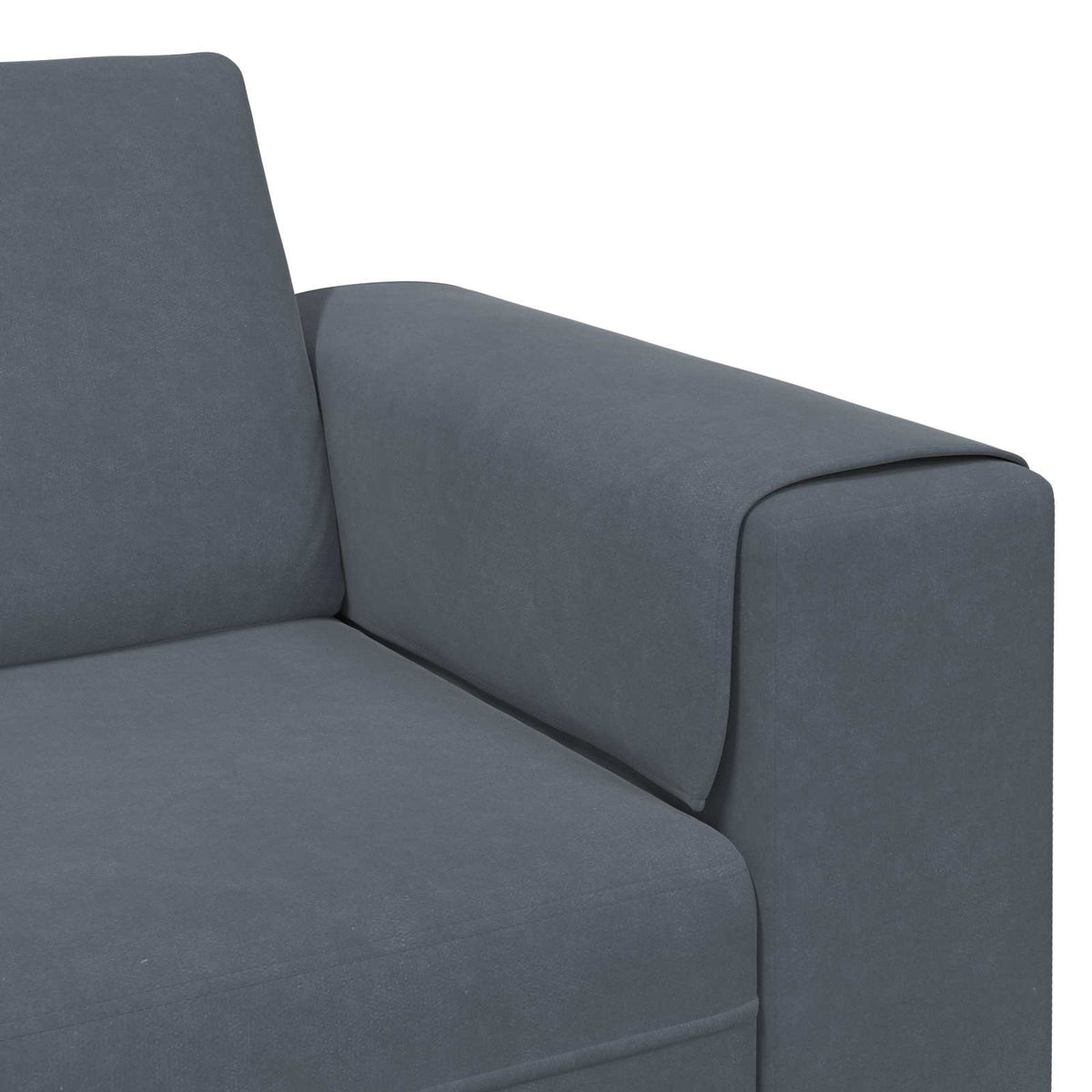 Kauč za dnevni boravak 3 pcs Tamno siva 250 x 188 x 76 cm
